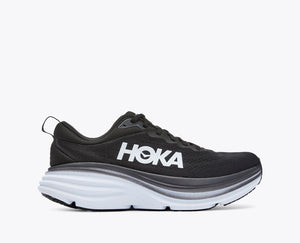 Hoka Bondi 8 Women's Wide Fit Running Shoes Black / White