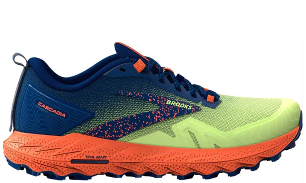 Brooks Cascadia 17 Men's Trail Running Shoes Sharp Green / Navy / Firecracker