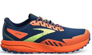 Brooks Divide 4 Men's Trail Running Shoes Navy / Firecracker Sharp Green