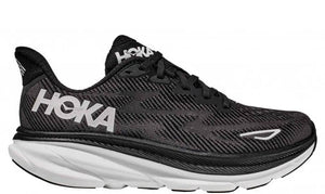 Hoka Clifton 9 Wide Men's Running Shoes Black/White
