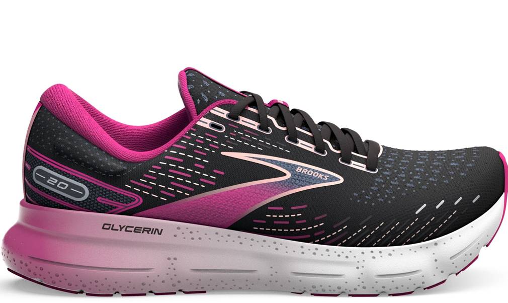Brooks Glycerin 20 Women's Running Shoes Black/Fuchsia/Linen