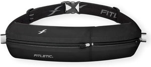 FITLETIC Bolt Double Pocket Running Pouch, Black