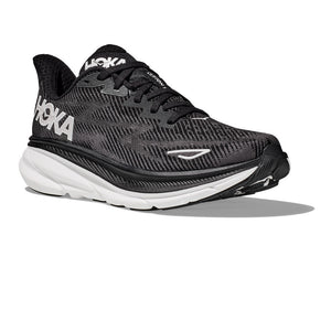 Hoka Clifton 9 Women's Running Shoes Wide Fit Black / White