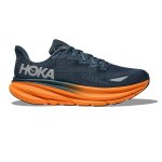 Hoka Clifton 9 Men's Gore-Tex Running Shoes Stormy Skies / Orange Zest