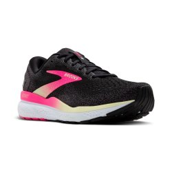 Brooks Ghost 16 Women's Running Shoes D width (Wide) Black / Pink / Yellow