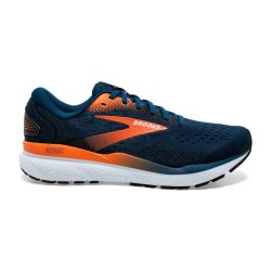 Brooks Ghost 16 Men's Running Shoes Blue Opal / Black Nasturtium