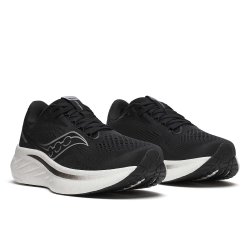 Saucony Ride 18 Men's Running Shoes Wide Fit (2E width) Black / White