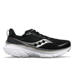 Saucony Guide 18 Men's Wide Fit (2E Width) Running Shoes Black / White