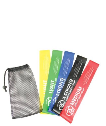 Fitness Mad Mini Power Loop set of 5 resistance bands