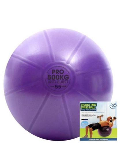 Fitness Mad 500Kg Swiss Ball & Pump 55cm Purple