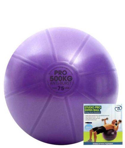 Fitness Mad 500Kg Swiss Ball & Pump 75cm Purple