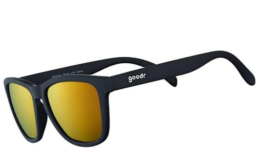 Goodr Whiskey Shots with Satan Polarized Sunglasses