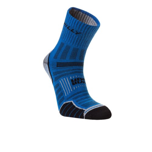Hilly Twin Skin Dual Layer Anklet Length Running Socks Azurite/Grey /Marl